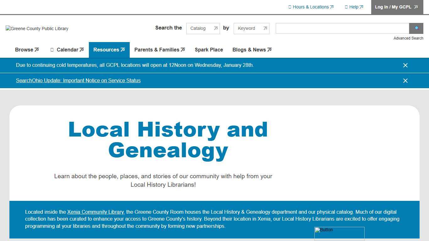 Local History & Genealogy Greene County Library